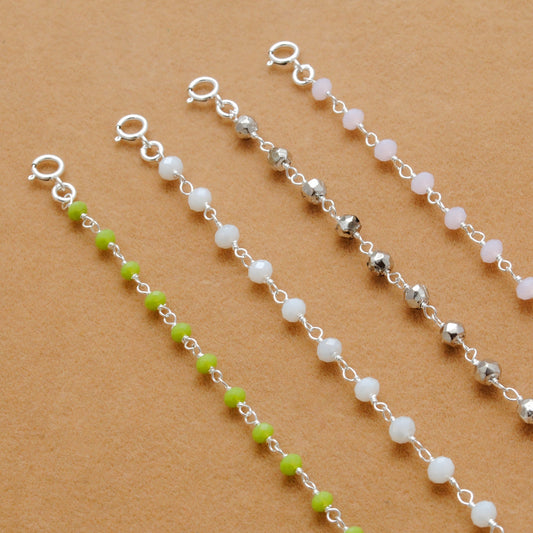 925 Sterling Silver Rose & Green Chalcedony Necklace with Pyrite Gem - Sar Gems