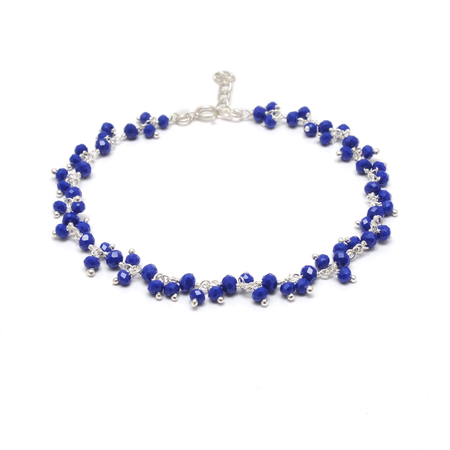 925 Sterling Silver Soft Tone Gemstone Necklace – Light Blue, Green & Peridot Chalcedony - Sar Gems