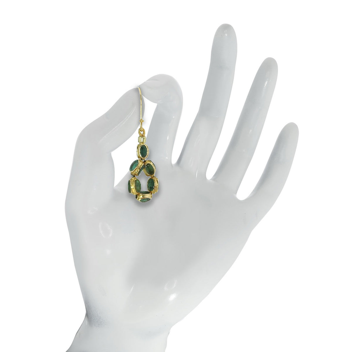 Emerald Daisy Chain Earrings