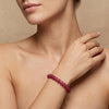8Inch Natural Ruby Bracelet for Women – 5-6mm Tyre Shape Plain Beads