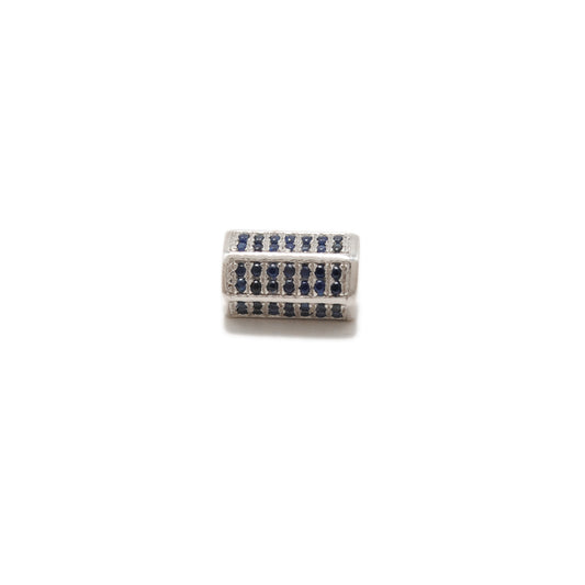 Tsavorite Diamond Hexagon Spacer Charm Beads Silver DIY Craft Jewelry - view 3
