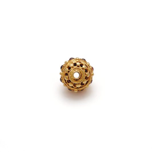 18K Gold Ruby Round Beads 10mm DIY Crafts - view 3