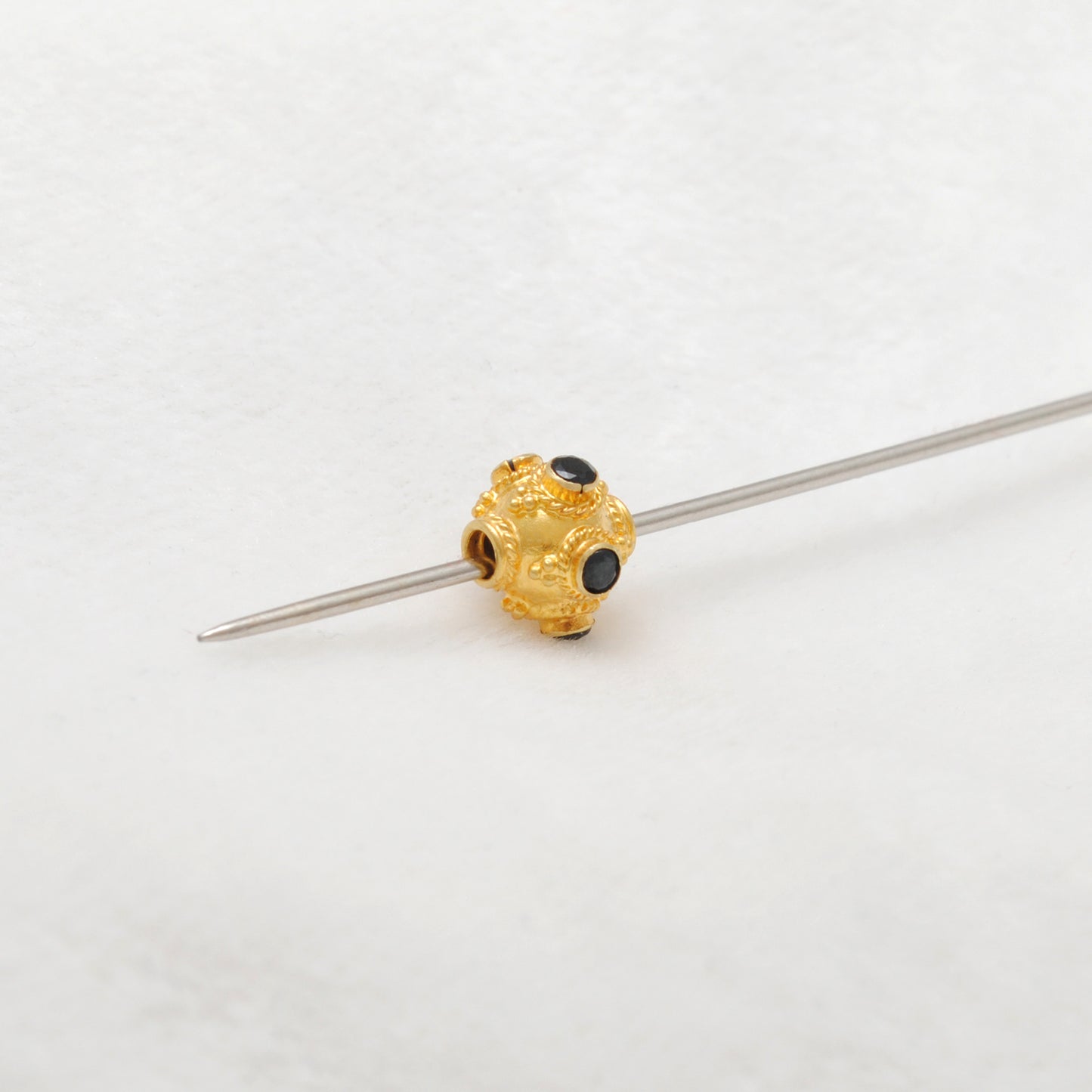 18K Gold Round Wheel Spacer Bead Finding 8mm