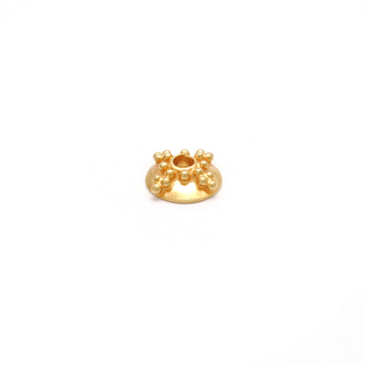 18KT Gold Bead Cap Finding For DIY Jewelry Making 6MM - view 3