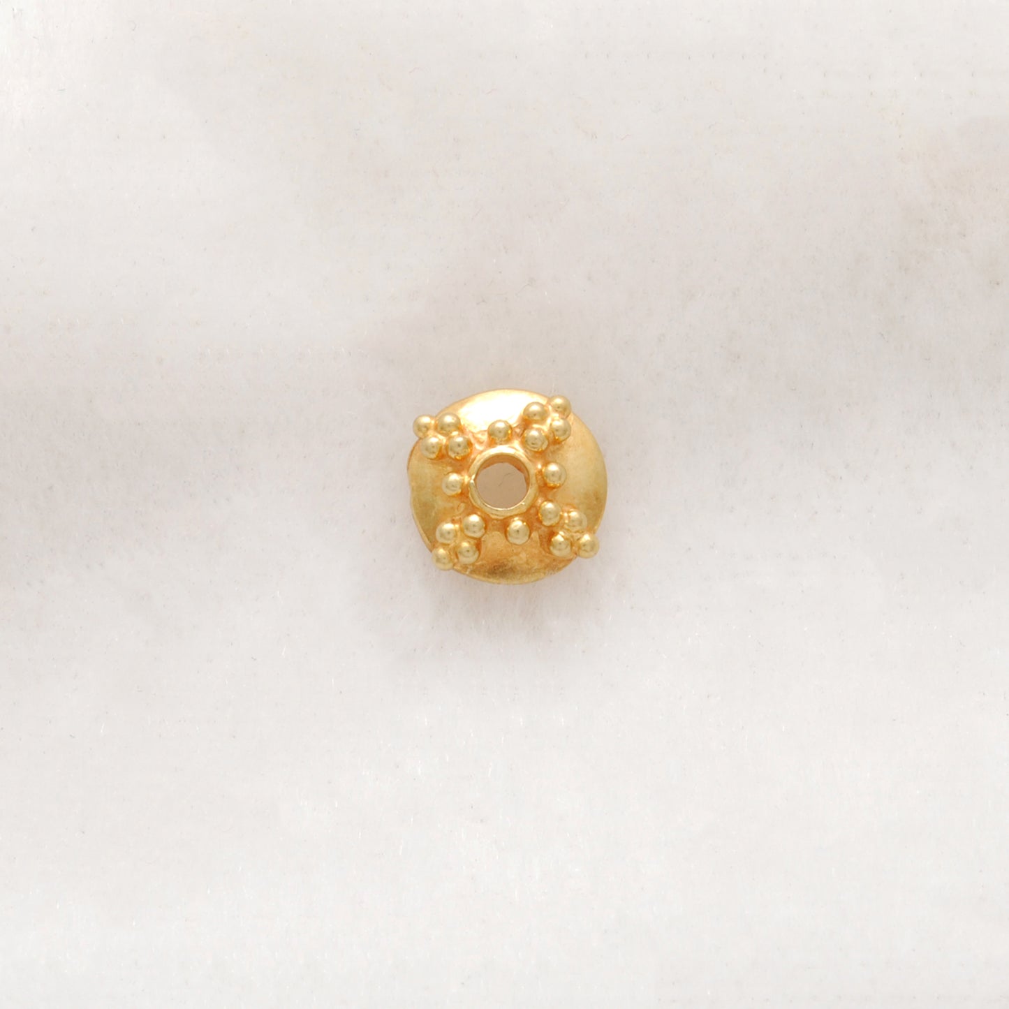 18KT Gold Bead Cap Finding For DIY Jewelry Making 6MM