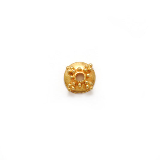18KT Gold Bead Cap Finding For DIY Jewelry Making 6MM