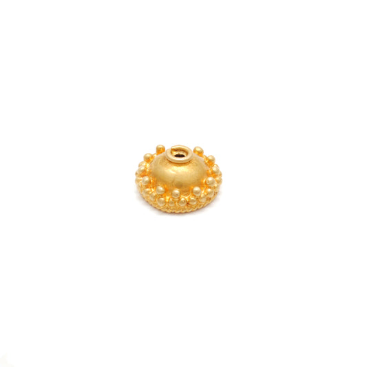 18KT Solid Gold Spacer Bead Cap for Beadss Jewelry Findings 7mm
