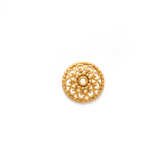 13MM 18KT Yellow Gold-Plated DIY Spacer Bead Cap
