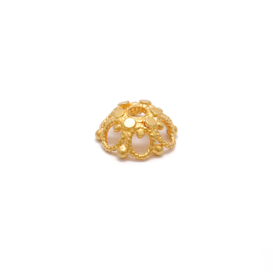 18KT Gold Bead Cap Spacer DIY Craft Supplies - view 3