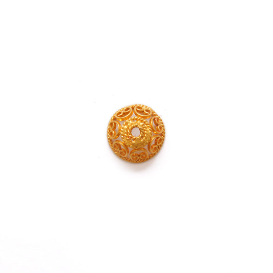 Jewelry Making Supplies 18 Carat Yellow Gold-Plated Spacer Bead Cap for Beads