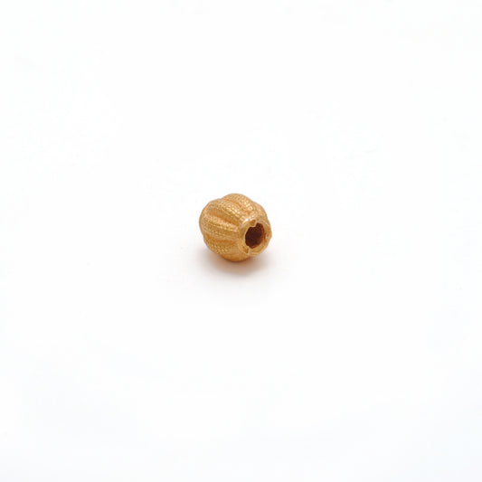 18KT Solid Yellow Gold Oval Gold Spacer Bead Components 4x5mm