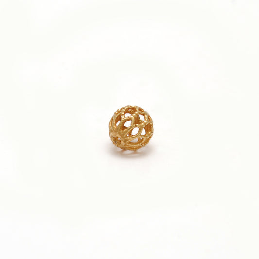 18 Karat Solid Yellow Gold Round Gold Spacer Bead Components 5mm