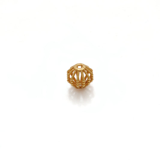 18 Carat Yellow Gold Round Gold Spacer Bead Components 5mm - view 3