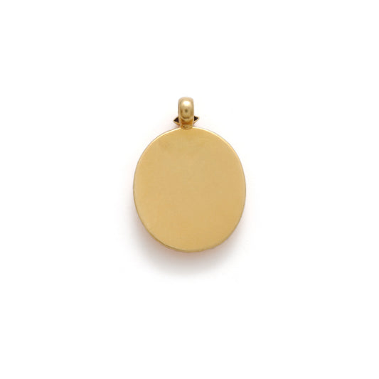 18k Solid Yellow Gold Indian Goddess Charm Pendant - view 3