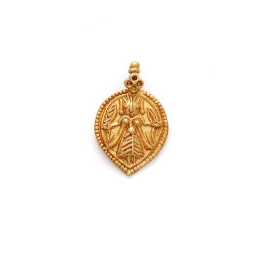Religious Charm 18k Gold Pendant of Indian Goddess