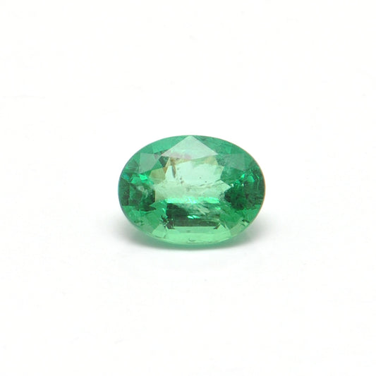 Natural Zambian Emerald Faceted Oval 1.20 Carat 8x6mm Gemstone by SAR Gems