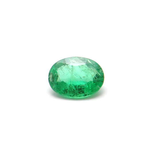 SAR Gems Natural Zambian Emerald 0.90 Carat Oval 8x6mm