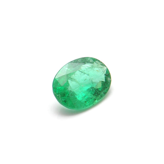 SAR Gems Natural Zambian Emerald 0.90 Carat Oval 8x6mm