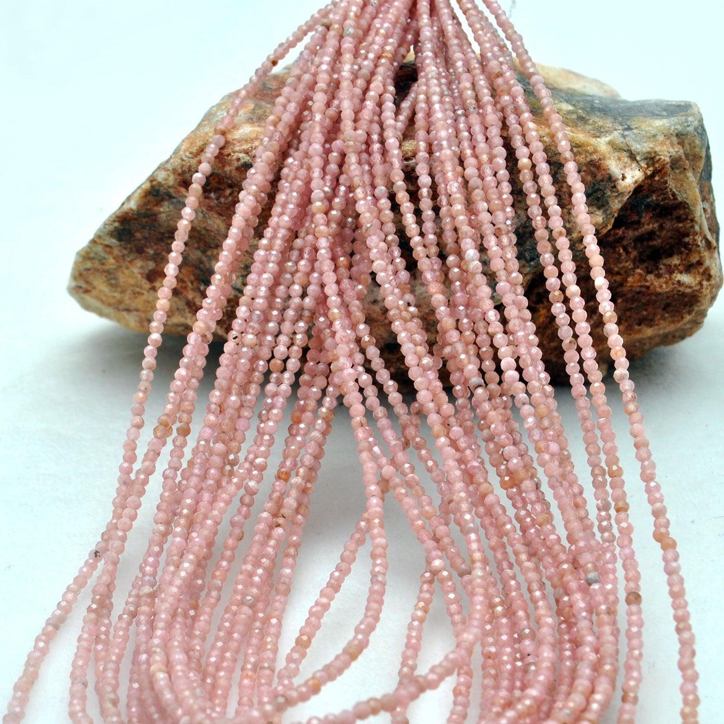 Natural Peach Moonstone Round Gemstone 16" Strand