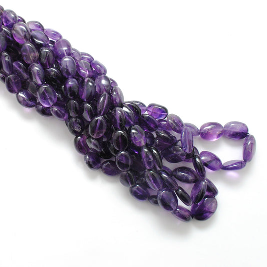 Natural Amethyst Nugget Beads, 8x11–12x18mm Mixed Size – 15-Inch Strand for DIY Jewelry Making - view 3