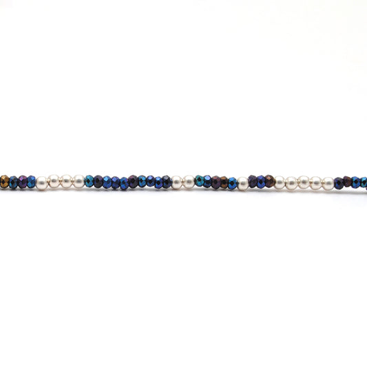 Blue Mystic Coated Beaded Necklace – 925 Sterling Silver Jewelry with Charms for Women - view 3