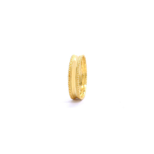 18k Solid Yellow Gold Wedding Engagement Band Ring 6 US - view 3