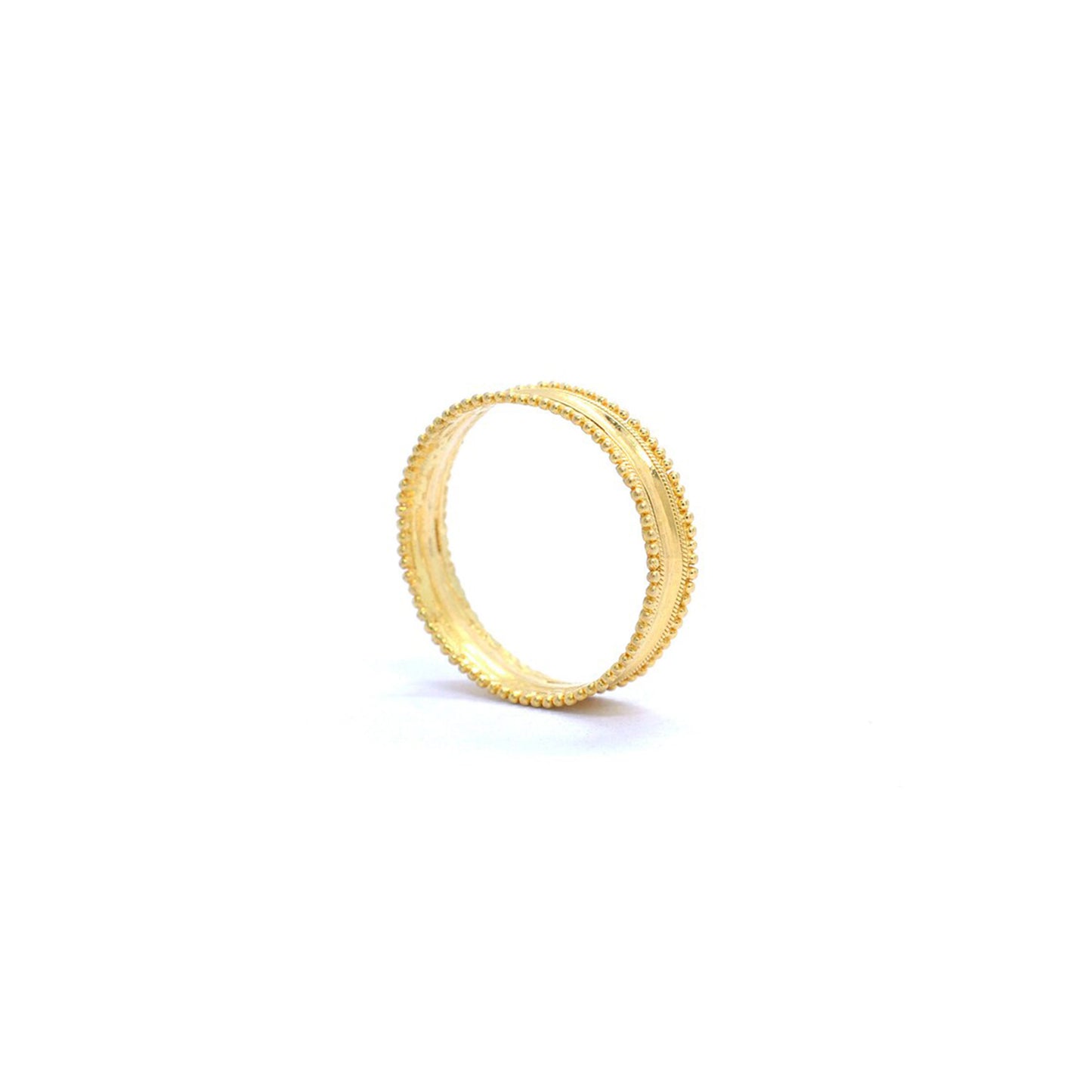18k Solid Yellow Gold Wedding Engagement Band Ring 6 US
