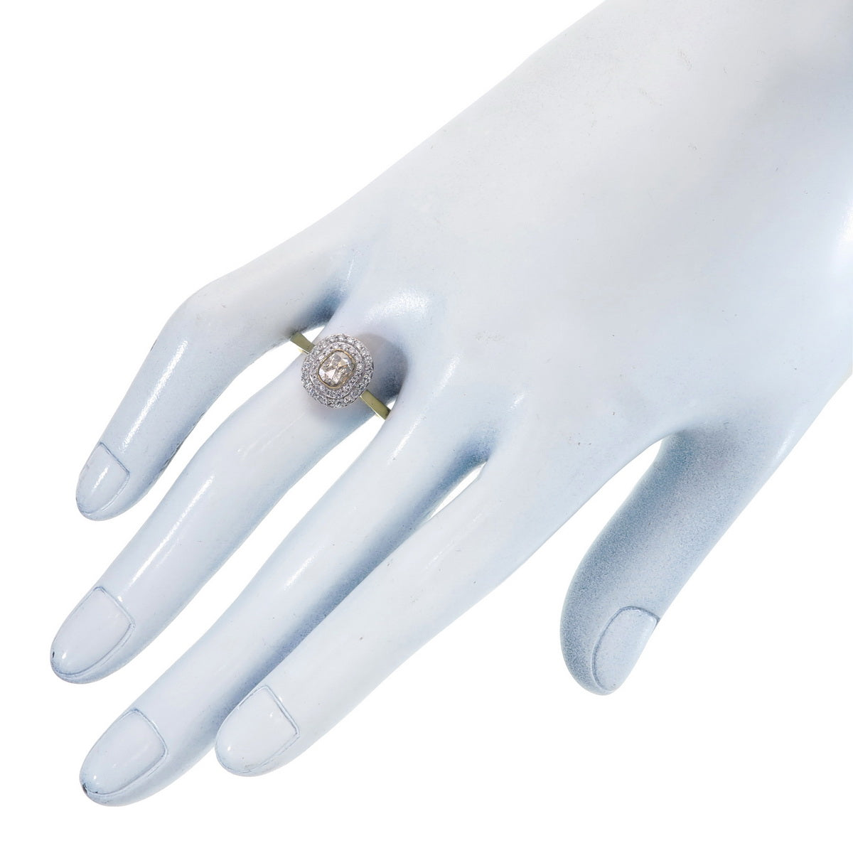 Polki Double Halo Ring