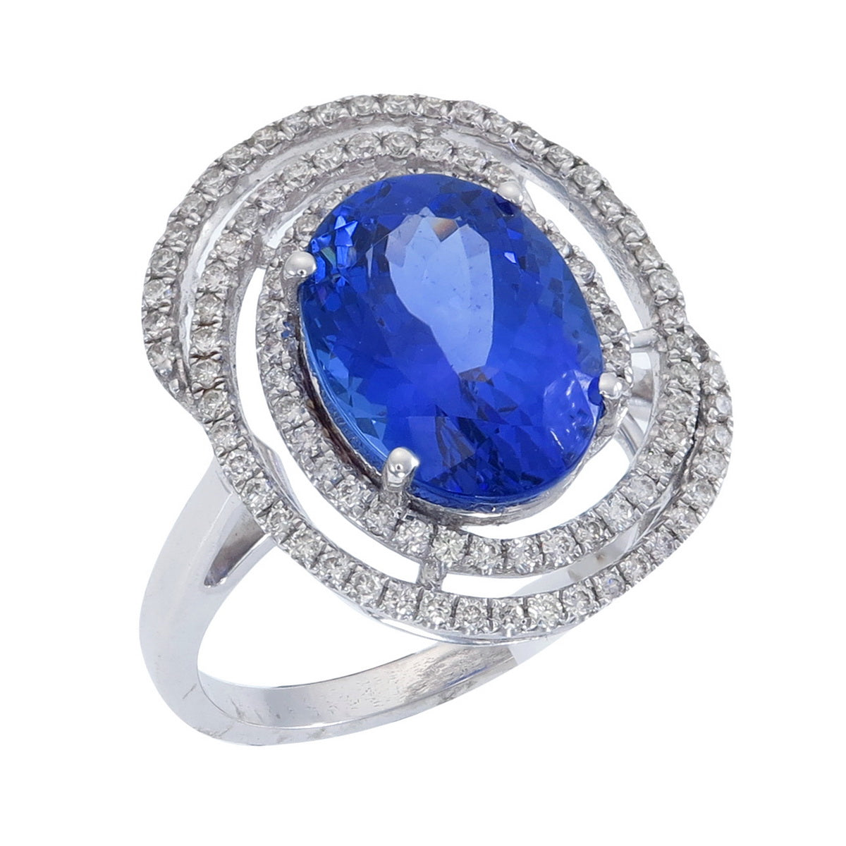 The Tanzanite Orbit Ring
