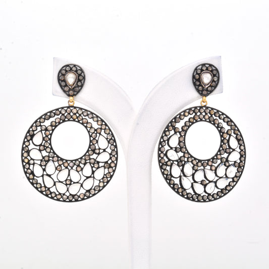 Elegant Handcrafted Teardrop Rainbow Moonstone Drop Earrings