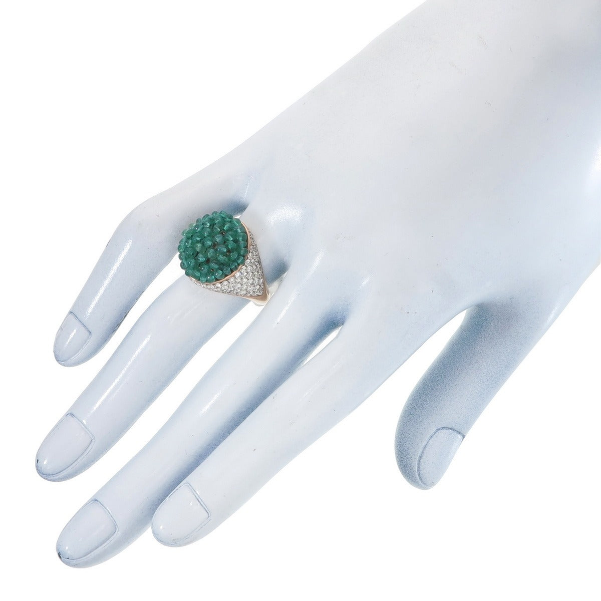 The Caviar Emerald Ring