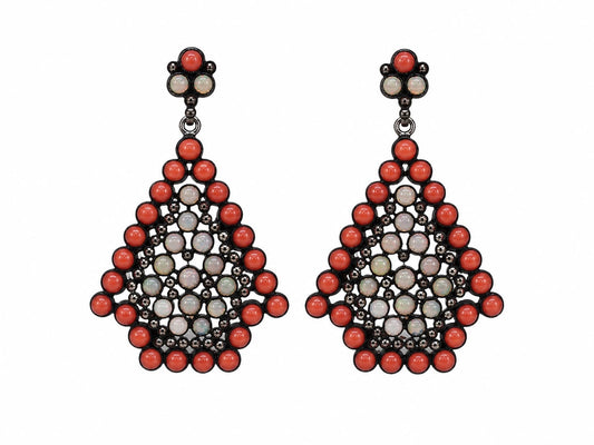 Ember Lattice Drop Earrings