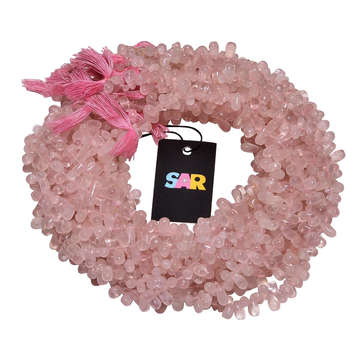 Rose Quartz Drop Shape-8x5-13x5mm Plain Stone Beads