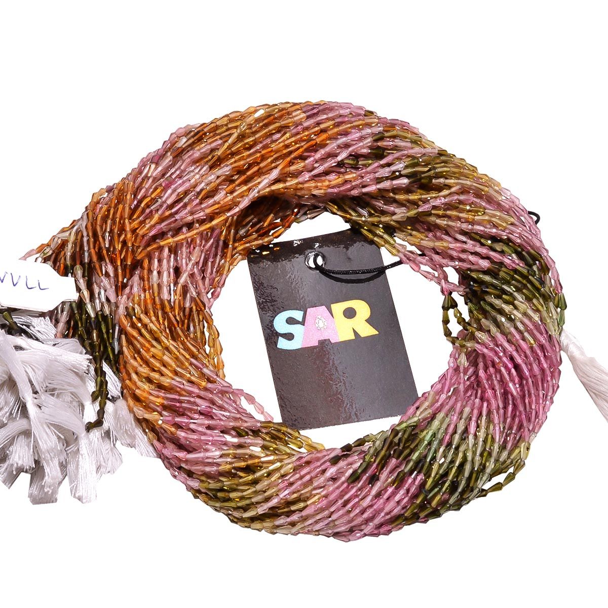 Tourmalin Stone Streight Drilled Drop Beads-AAA+ Quality Multi Color Beads in 2x3mm Size.