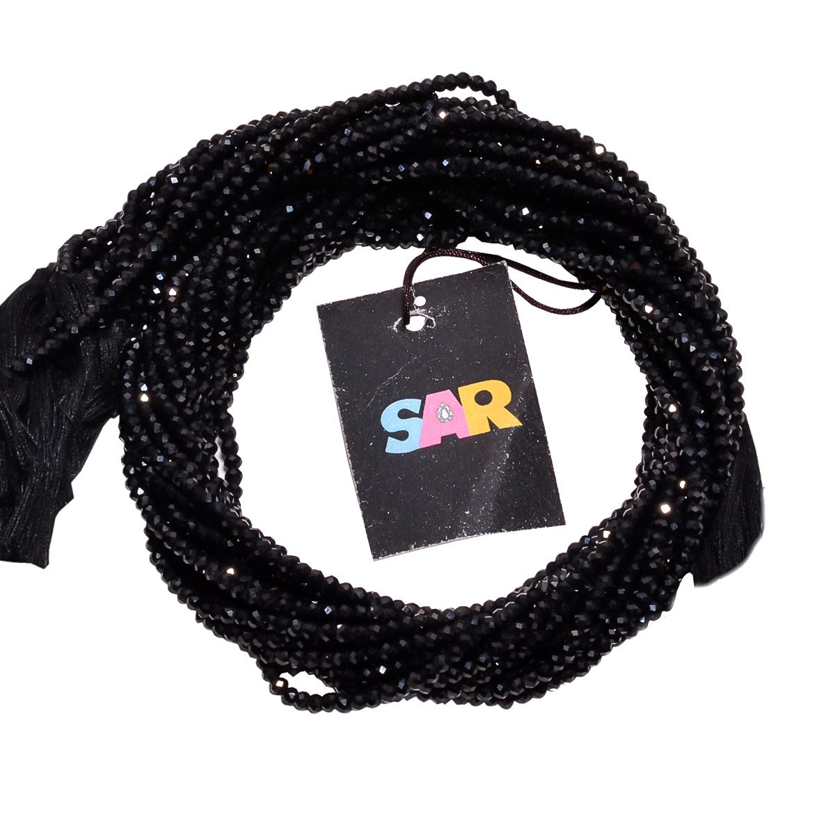 Black Spinel Micro Fine Faceted Beads, 2.5-2.8mm in Round Shape