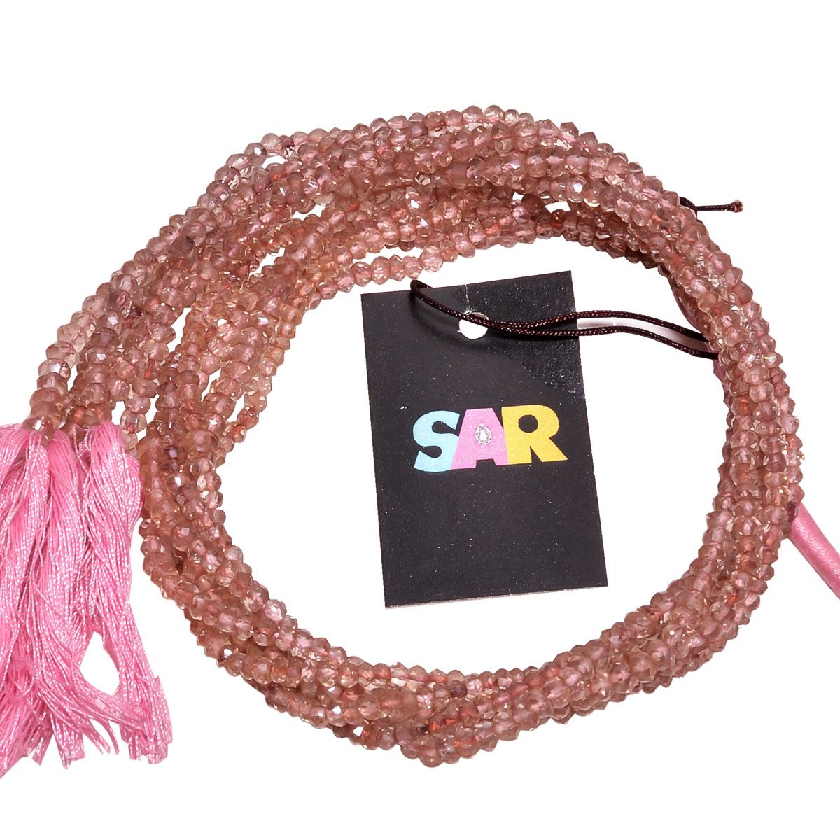 Pink Quartz 3.5mm Faceted Roundel Beads Strand, Pink Quartz Faceted Roundel Beads, Pink Quartz Stone Beads Strand