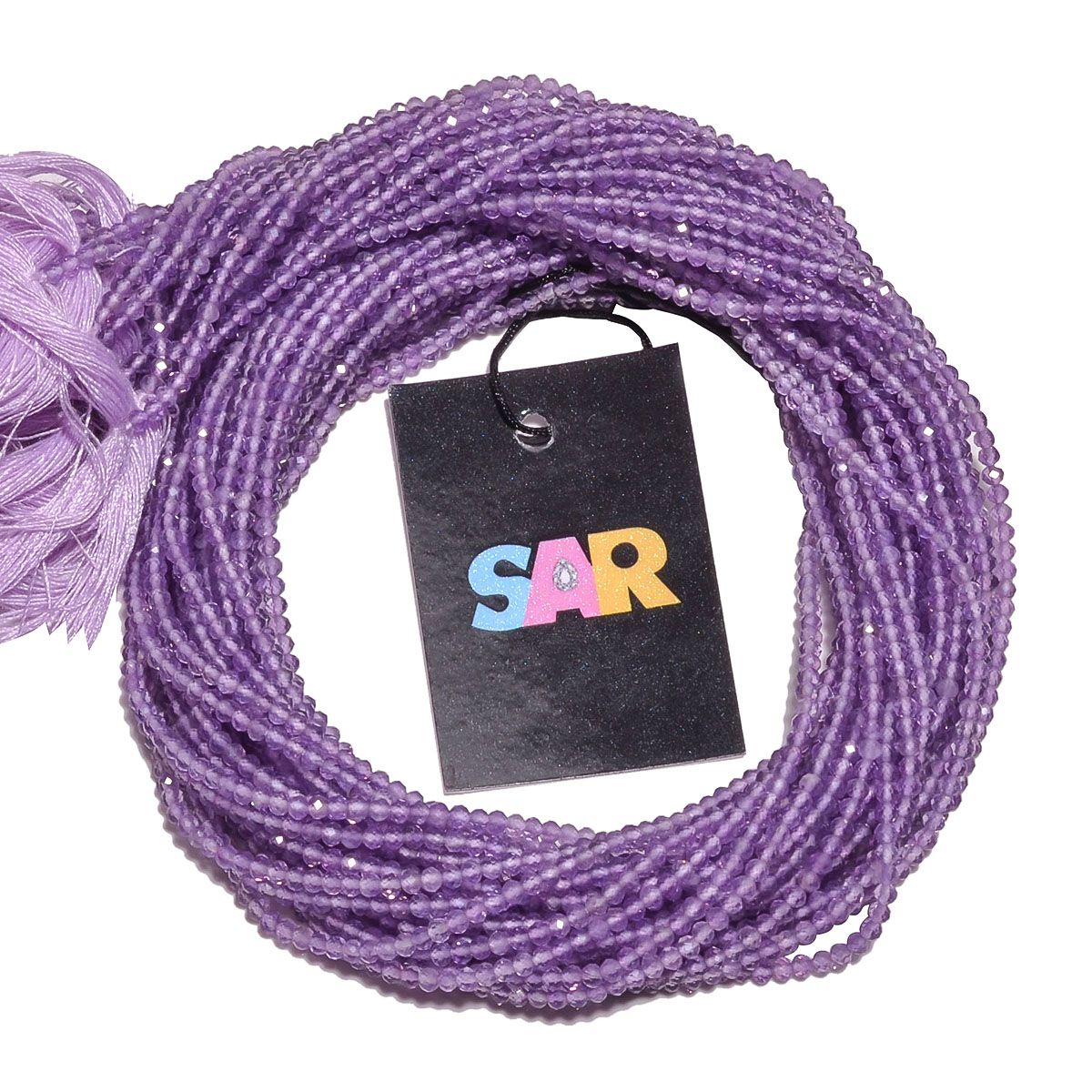 Pink Amethyst Faceted Round Beads Strands - Pink Amethyst 2.5mm