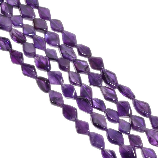 African Amethyst 11x7mm Smooth Kite Beads Strand, Amethyst Plain Trillion Beads, Amethsyt Beads Strand