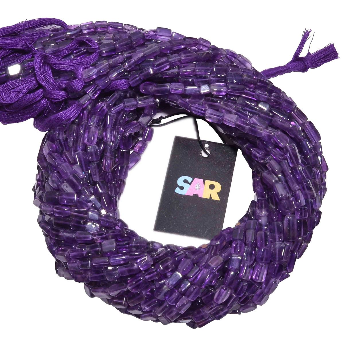 Affrican Amethyst 4x7mm Smooth Cube Beads Strand, Dark Amethyst Plain Cube Beads, Amethyst Cube Beads Strand