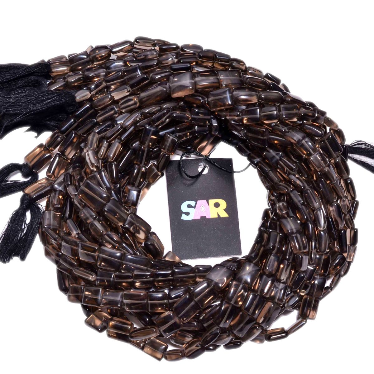 Smoky Quartz 6x5-10x8mm Smooth Chewing Gum Beads Strand, Smoky Quartz Plain Chewing Gum Beads, Smoky Quartz