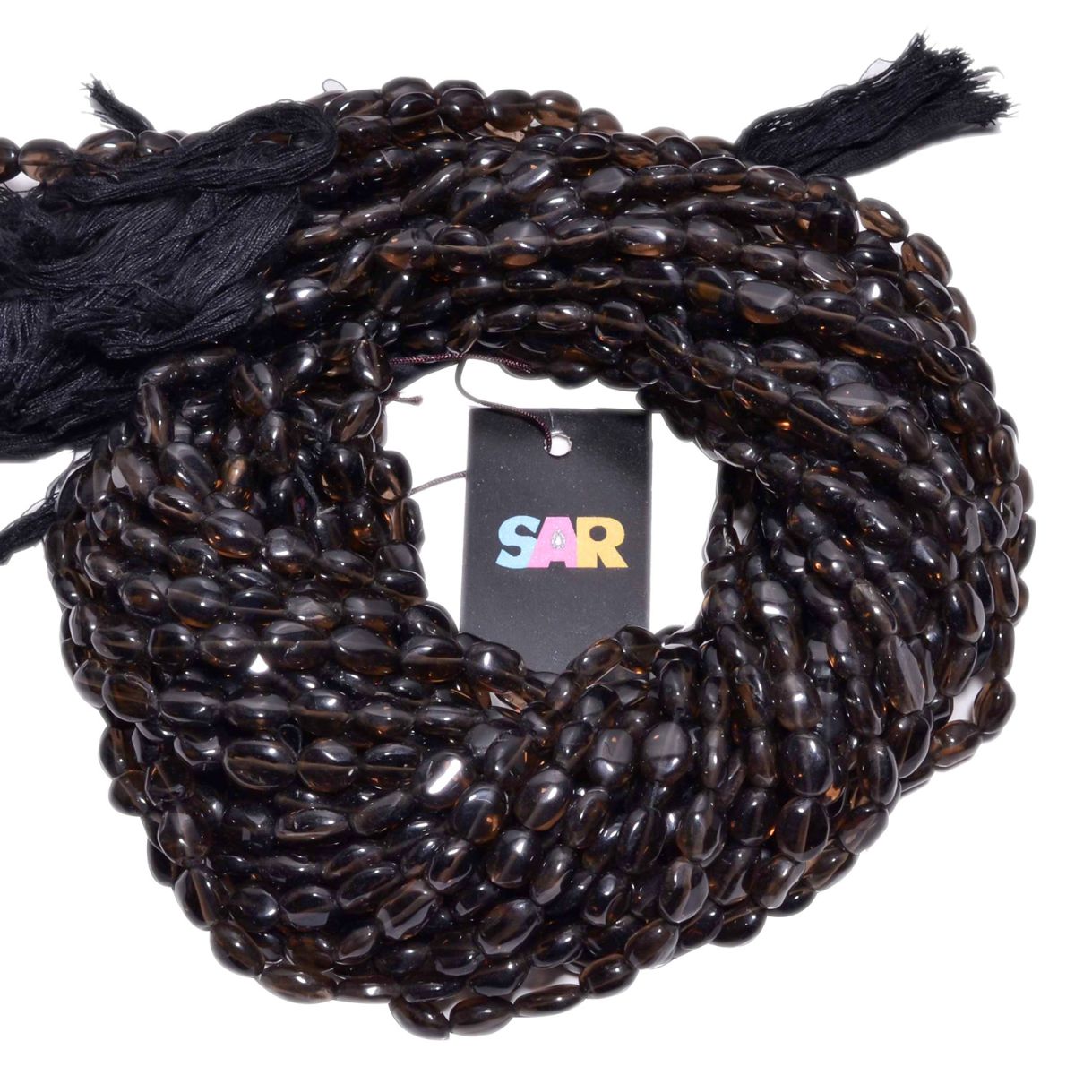 Smoky Quartz 8x6-7x9mm Smooth Oval Beads Strand, Smoky Quartz Oval Beads, Smoky Quartz, Smoky