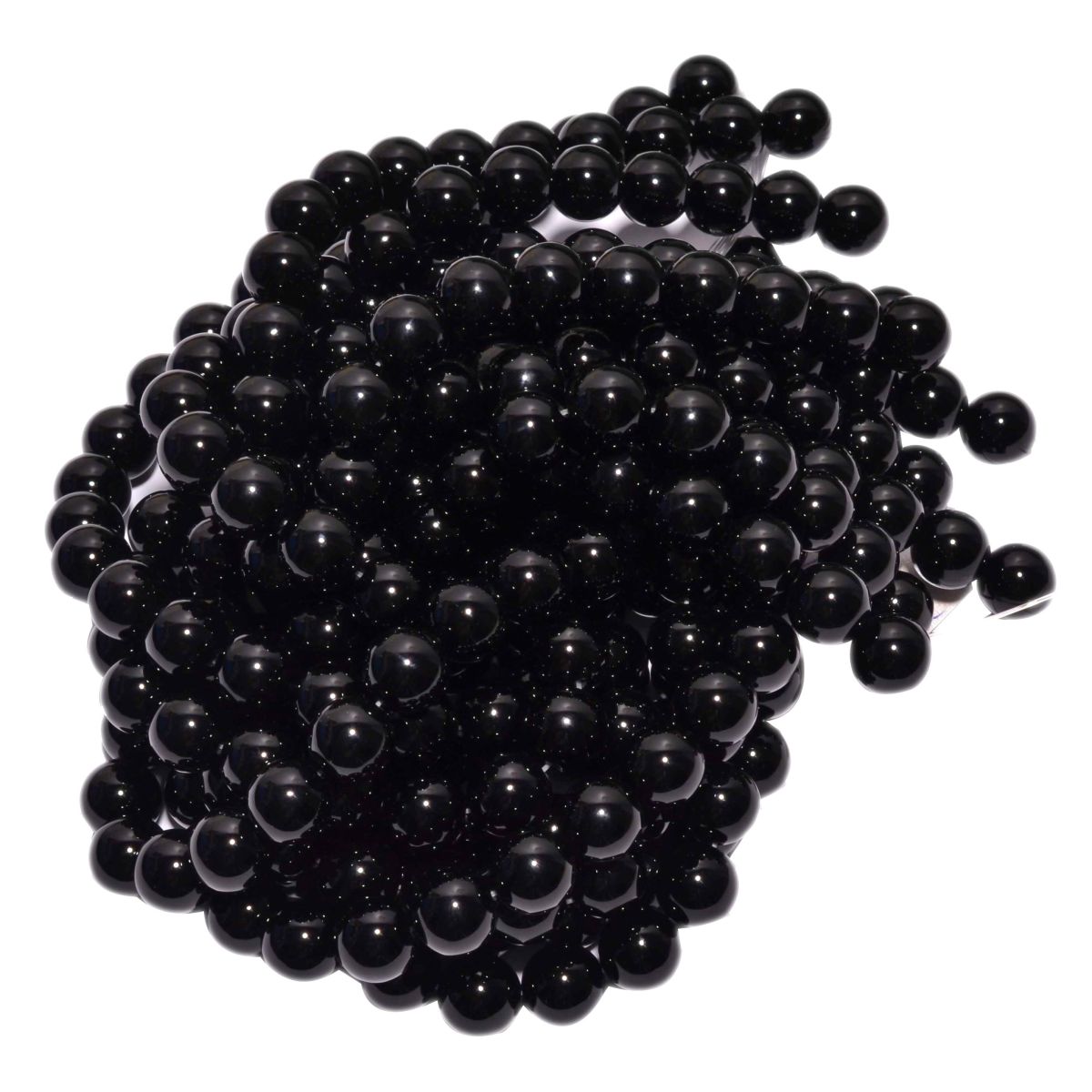 Black onyx Plain Stone Beads Round Ball Shape- (14mm Size)