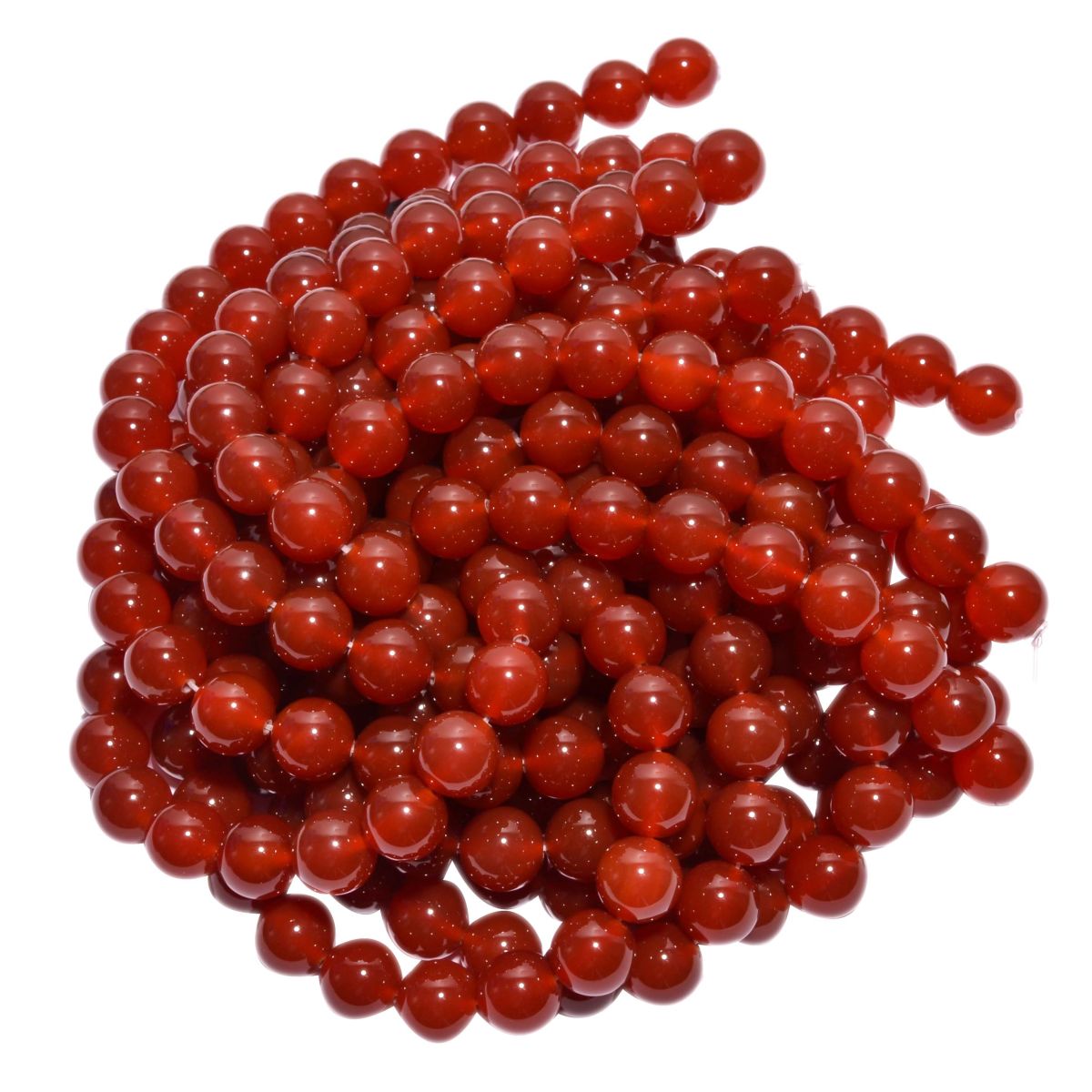 Carnelian Smooth Stone Beads-14 mm Size With Round Ball Shape
