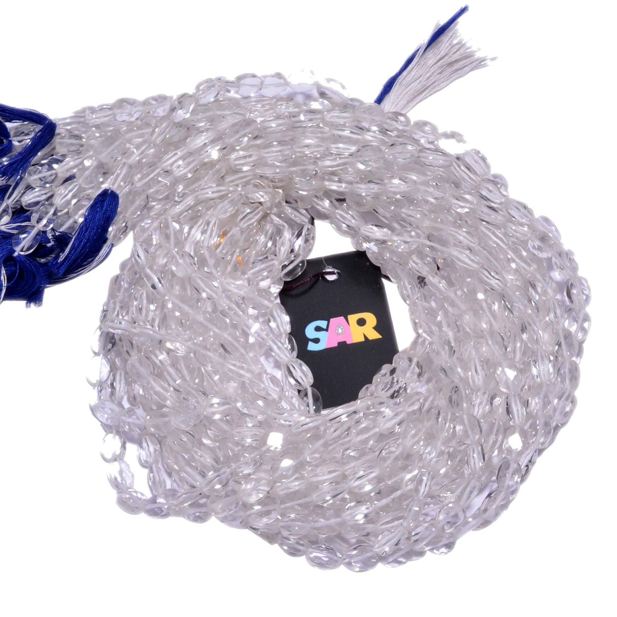 Crystal Quartz Faceted Stone Beads - 6x7-6x10mm Size And Oval Shape