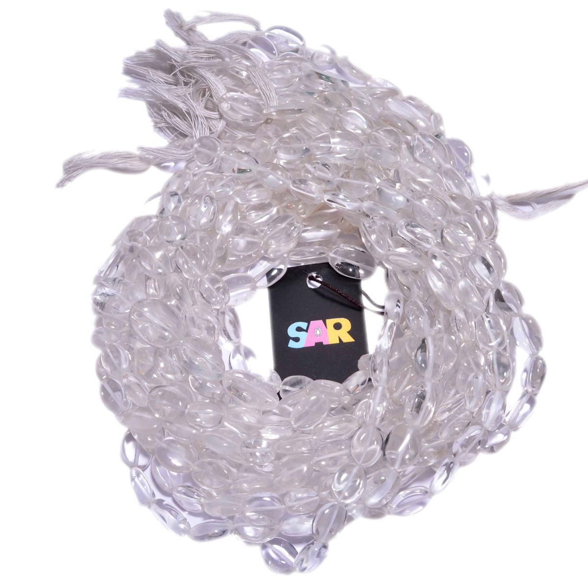 Crystal Quartz Faceted Oval Stone Beads -9x7-14x10mm Size