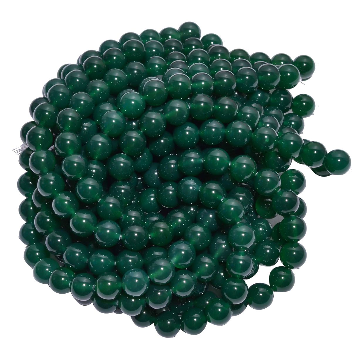Green Onyx Round Ball Shape-12 mm Smooth Stone Beads