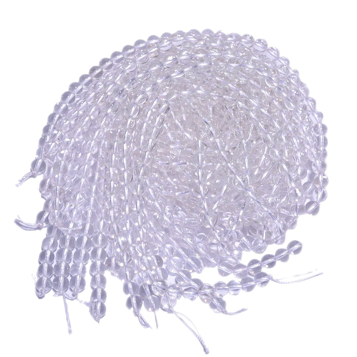 Crystal Quartz Smooth Beads -8 mm Size And Round Ball Shape