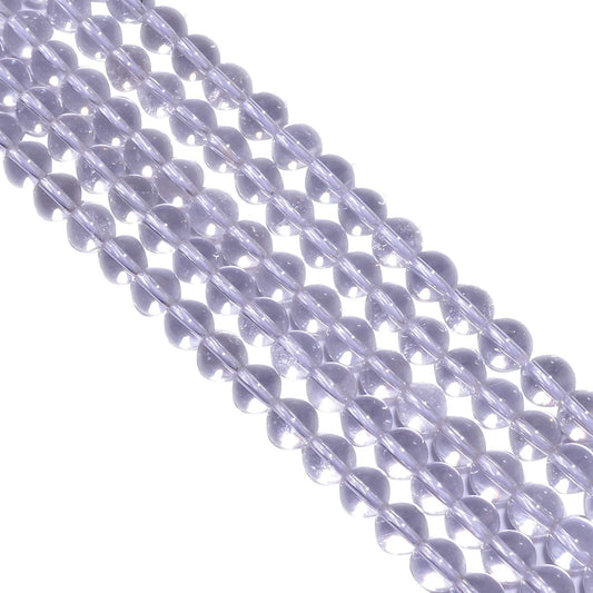 Crystal Quartz Smooth Beads -8 mm Size And Round Ball Shape