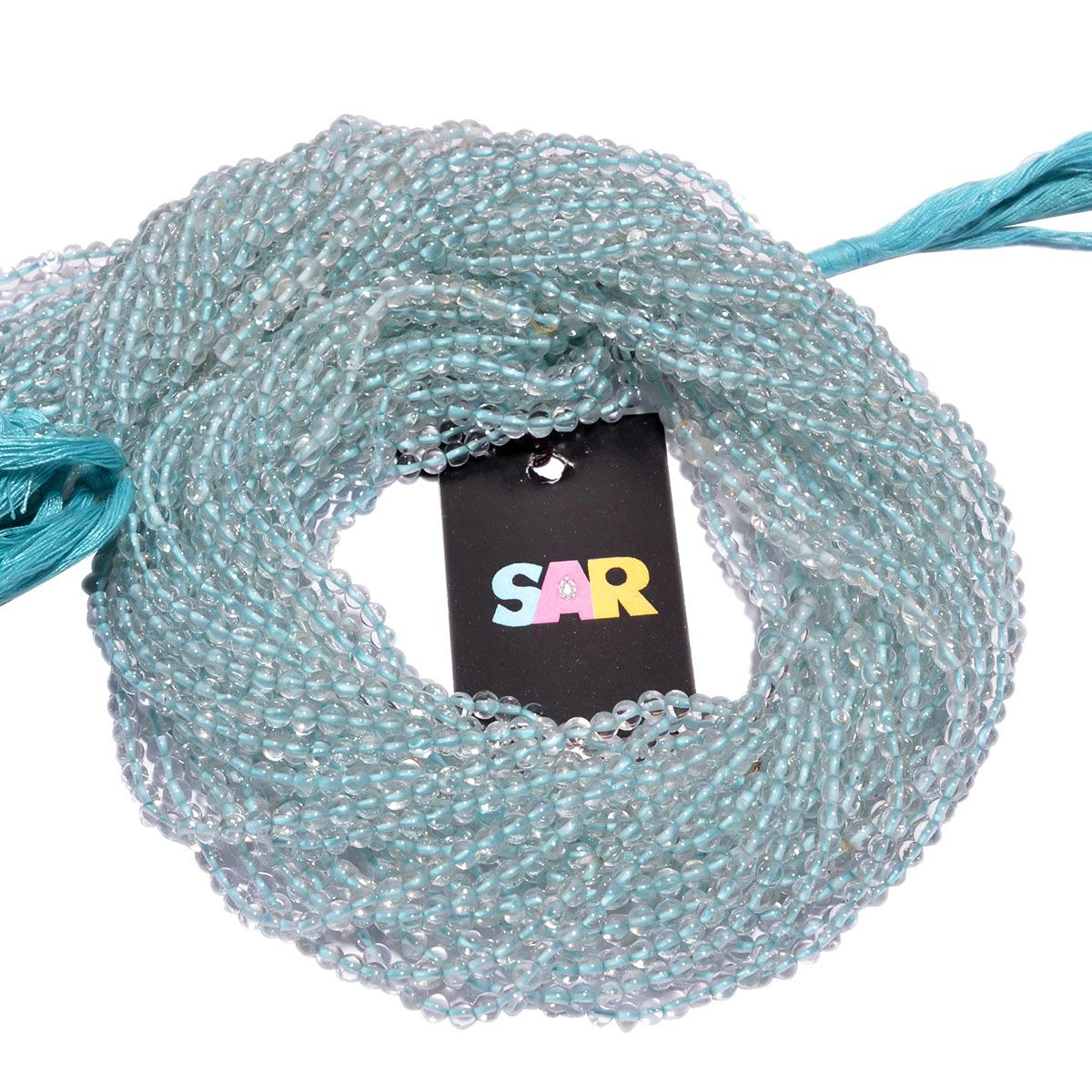 Blue Topaz 3mm Smooth Round Beads Strand, Blue Topaz Plain Round Beads, Blue Topaz Smooth Beads Strand