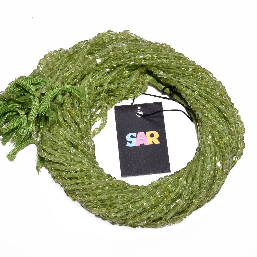 Peridot 2x4-3x5mm Cube Beads Strand, Peridot Cube Beads Strand, Peridot